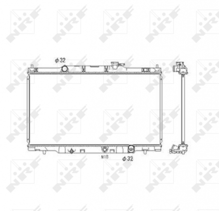 Radiator apa - Radiator motor (Manual) potrivit HONDA CR-V II 2.0