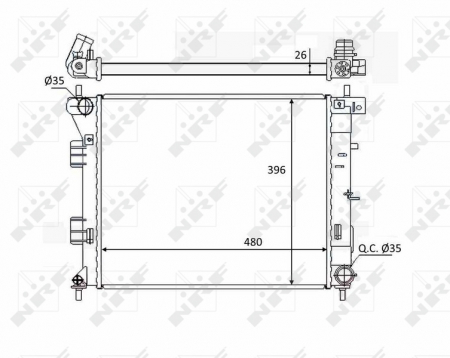 Radiator apa - Radiator motor (Manual) potrivit HYUNDAI ELANTRA V, I30; KIA CEE'D, PRO CEE'D 1.4D/1.6/1.6D
