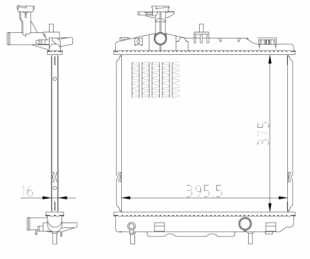 Radiator apa - Radiator motor (Manual) potrivit MITSUBISHI MIRAGE / SPACE STAR VI 1.0/1.2