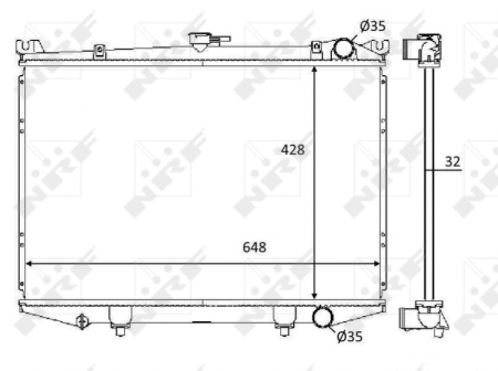 Radiator apa - Radiator motor (Manual) potrivit NISSAN PICK UP, TERRANO I 2.4/3.0