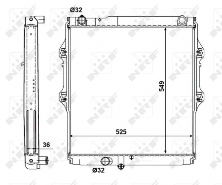 Racire - Radiator motor (Manual) potrivit TOYOTA HILUX VI 2.4D -01.02