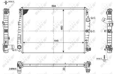 Radiator motor potrivit ALFA ROMEO 159, BRERA, SPIDER 2.0D [2]