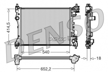 Radiator apa - Radiator motor potrivit ALFA ROMEO MITO; FIAT DOBLO 1.4
