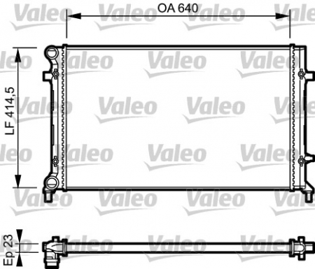Radiator apa - Radiator motor potrivit AUDI A3; SEAT ALTEA, ALTEA XL, LEON, TOLEDO III; SKODA OCTAVIA II, YETI; VW CADDY III, CADDY III/MINIVAN, CADDY IV/MINIVAN, EOS, GOLF PLUS V, GOLF V 1.4-2.0D