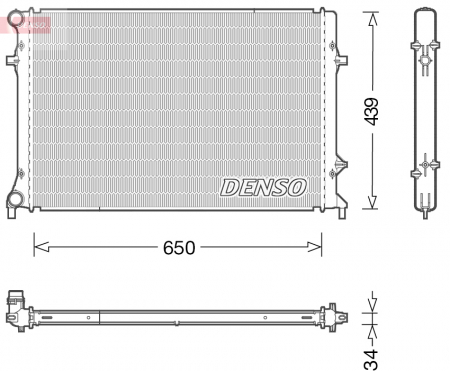 Radiator apa - Radiator motor potrivit AUDI A3, TT; SKODA SUPERB II; VW CC B7, EOS, GOLF V, JETTA III, JETTA IV, PASSAT B6, PASSAT B7 2.5/3.2/3.6 -05.15