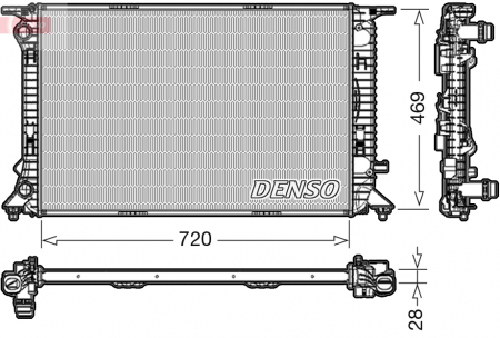 Radiator apa - Radiator motor potrivit AUDI A4 ALLROAD B8, A4 B8, A5, A6 C7, Q3, Q5 1.4-2.0H