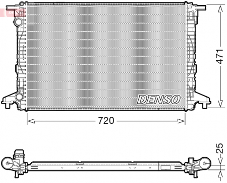 Radiator apa - Radiator motor potrivit AUDI A4 B9, A5, Q5, Q7 1.4/2.0/2.0D