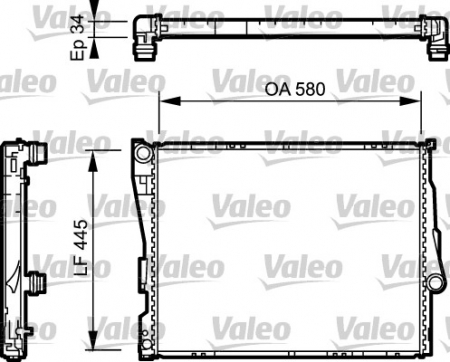 Radiator apa - Radiator motor potrivit BMW Seria 1 (E87), 3 (E46), Z4 (E85), Z4 (E86) 1.6-3.2