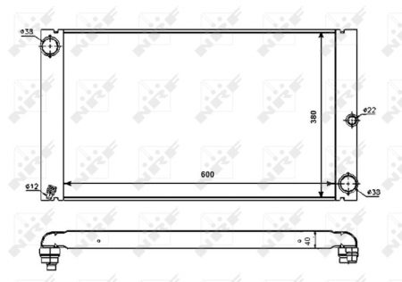 Radiator apa - Radiator motor potrivit BMW Seria 7 (E65, E66, E67) 3.0D/3.9D