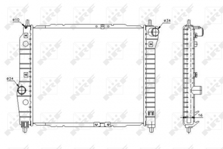 Radiator apa - Radiator motor potrivit CHEVROLET AVEO / KALOS; DAEWOO KALOS, NUBIRA 1.2/1.4/1.5