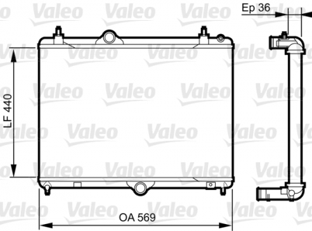 Radiator apa - Radiator motor potrivit CITROEN C5 III; PEUGEOT 508 I 1.6/1.6D