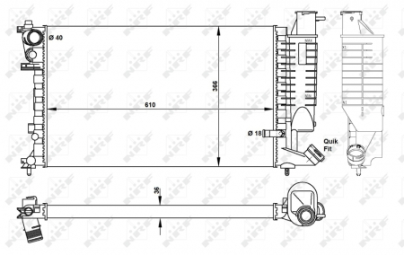 Radiator motor potrivit CITROEN XSARA, ZX; PEUGEOT 306 2.0 [2]