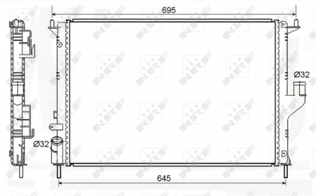 Radiator apa - Radiator motor potrivit DACIA DUSTER, DUSTER/SUV, LOGAN, LOGAN EXPRESS, LOGAN MCV, SANDERO; LADA LARGUS; RENAULT DUSTER, LOGAN I 1.2-1.6LPG