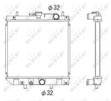 Radiator apa - Radiator motor potrivit DAIHATSU CHARADE IV, GRAN MOVE 1.3/1.5/1.6