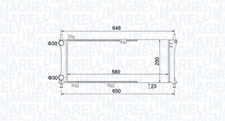 Radiator apa - Radiator motor potrivit FIAT PANDA 1.1