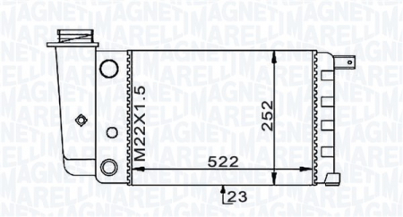 Radiator apa - Radiator motor potrivit FIAT PANDA; LANCIA Y10 0.65-1.3