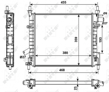 Radiator apa - Radiator motor potrivit FORD KA, STREET KA 1.3/1.6