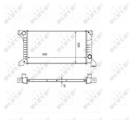 Radiator apa - Radiator motor potrivit FORD TRANSIT 2.0/2.5D