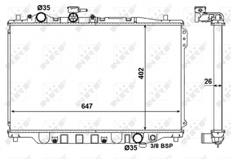 Radiator apa - Radiator motor potrivit FORD USA PROBE I; MAZDA 626 II, 626 III 1.6-2.2