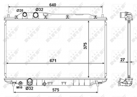 Radiator apa - Radiator motor potrivit HONDA CIVIC VIII 1.8