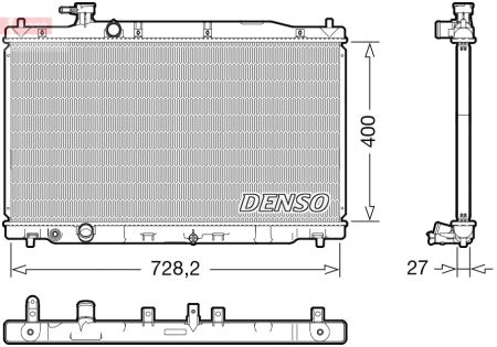 Radiator apa - Radiator motor potrivit HONDA CR-V III 2.0