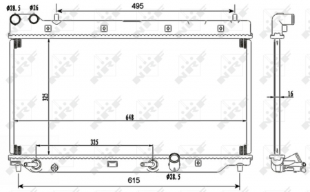 Radiator apa - Radiator motor potrivit HONDA JAZZ II 1.2/1.3/1.4