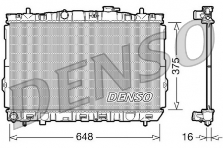 Radiator apa - Radiator motor potrivit HYUNDAI COUPE I, COUPE II, ELANTRA III, LANTRA II, TIBURON 1.6-2.7