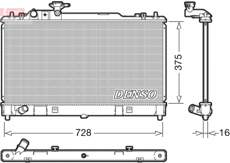 Radiator apa - Radiator motor potrivit MAZDA 6 1.8/2.0