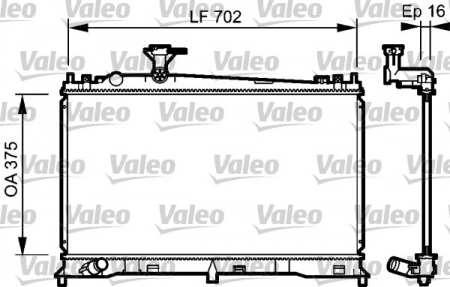 Radiator apa - Radiator motor potrivit MAZDA 6 1.8/2.0