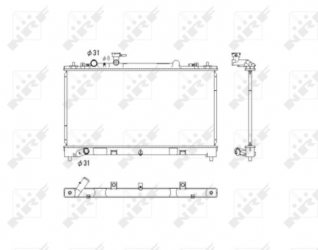Radiator apa - Radiator motor potrivit MAZDA 6 1.8-2.5