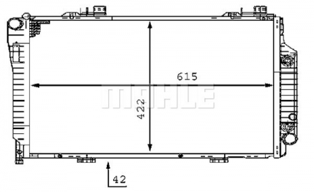 Radiator apa - Radiator motor potrivit MERCEDES C (W202), C T-MODEL (S202) 2.2D