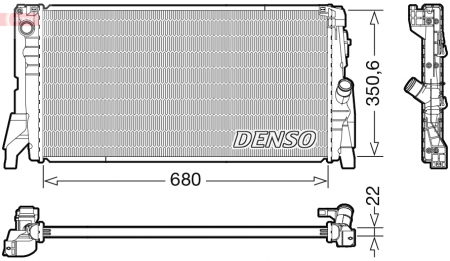Radiator apa - Radiator motor potrivit MINI (F55) 1.2