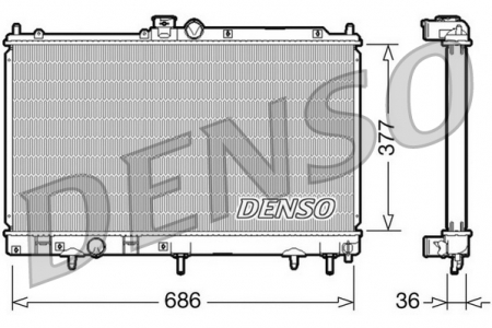Radiator apa - Radiator motor potrivit MITSUBISHI LANCER VII 2.0