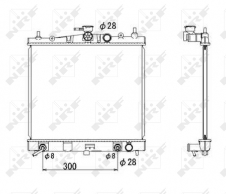 Radiator apa - Radiator motor potrivit NISSAN MICRA C+C III, MICRA III, NOTE 1.2/1.4/1.6