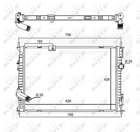 Radiator apa - Radiator motor potrivit NISSAN QASHQAI I 1.6D -04.14
