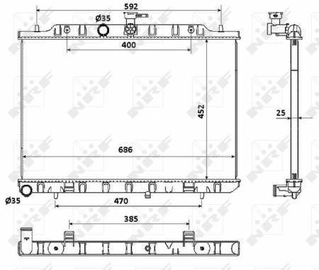 Radiator motor potrivit NISSAN X-TRAIL, X-TRAIL II 2.0D [1]