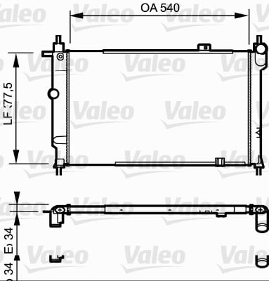 Radiator apa - Radiator motor potrivit OPEL ASTRA F 1.7D