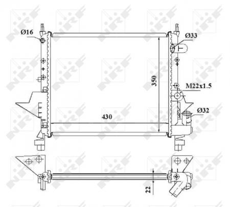 Radiator apa - Radiator motor potrivit RENAULT TWINGO I 1.2
