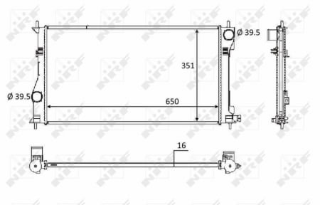 Radiator apa - Radiator motor potrivit SUBARU BRZ; TOYOTA GT 86 2.0