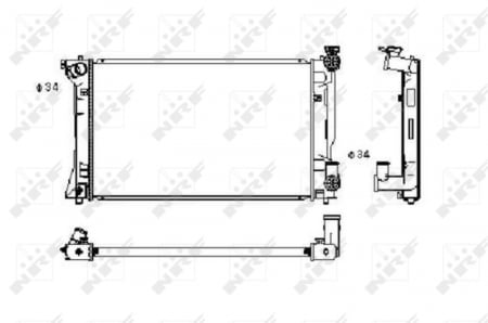 Radiator apa - Radiator motor potrivit TOYOTA AVENSIS 2.4
