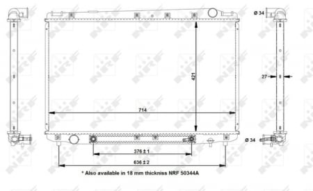 Radiator apa - Radiator motor potrivit TOYOTA CAMRY 3.0
