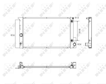 Radiator apa - Radiator motor potrivit TOYOTA COROLLA 1.6
