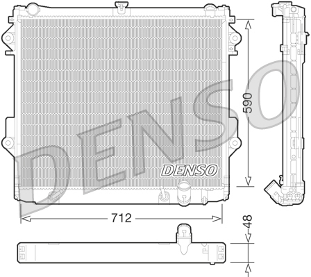 Radiator apa - Radiator motor potrivit TOYOTA LAND CRUISER 200 4.7