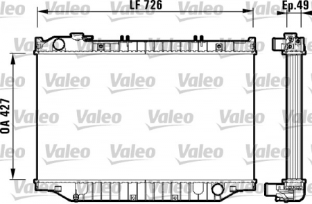 Radiator apa - Radiator motor potrivit TOYOTA LAND CRUISER, LAND CRUISER 80 4.2D