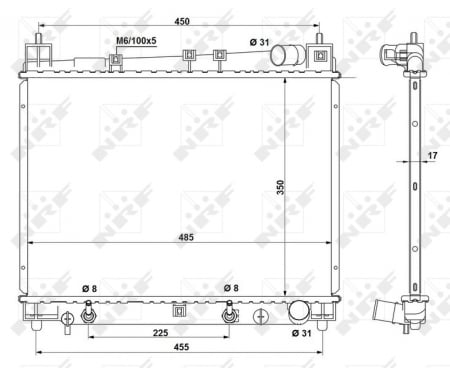 Radiator apa - Radiator motor potrivit TOYOTA YARIS, YARIS VERSO 1.3