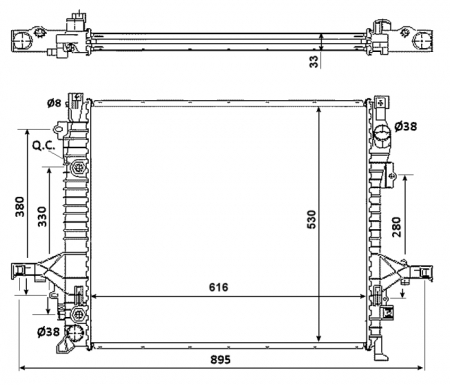 Radiator motor potrivit VOLVO XC90 I 2.5/2.9/3.2 [2]
