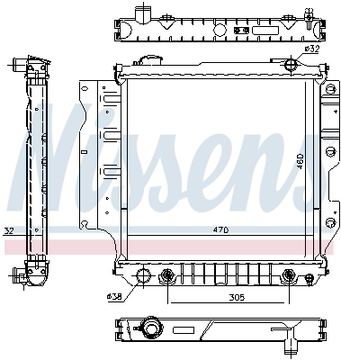Radiator racire motor (Automat/Manual) potrivit JEEP WRANGLER I, WRANGLER II 2.4/2.5/4.0 [2]