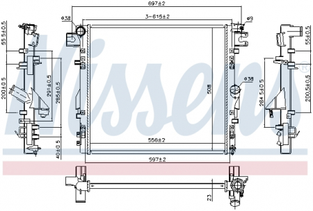 Radiator racire motor (Automat/Manual) potrivit JEEP WRANGLER III 2.8D/3.6/3.8 [2]