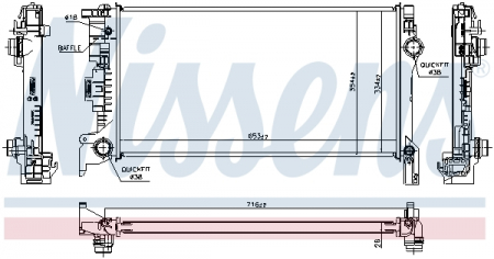 Radiator apa - Radiator racire motor (Automat/Manual) potrivit VOLVO S90 II, V60 II, V90 II, XC60 II 2.0/2.0D/2.0H