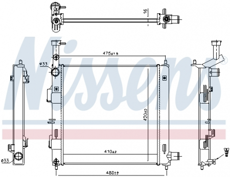 Radiator apa - Radiator racire motor (automatic/manual) potrivit KIA PICANTO III 1.0/1.2 03.17-